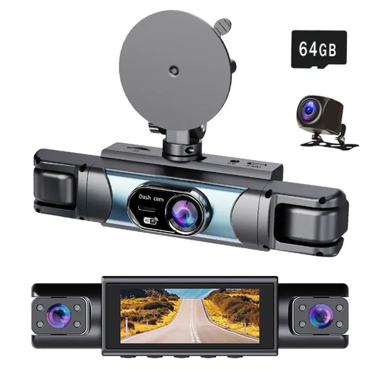 360° Surround View Dash Cam | 4-Channel 1080P FHD with WiFi & Reverse Assist