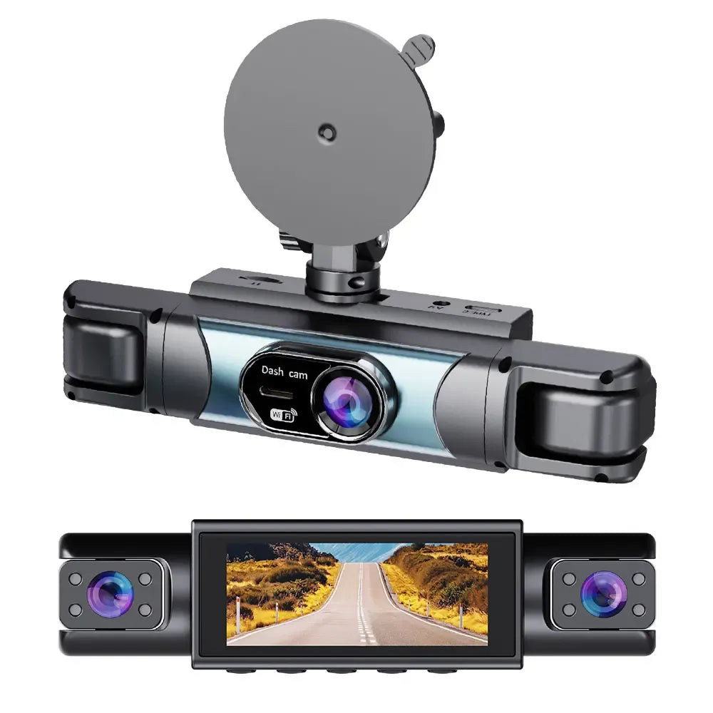 360° Surround View Dash Cam | 4-Channel 1080P FHD with WiFi & Reverse Assist