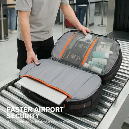 Expandable Travel Backpack 40L-50L – Laptop, Wet-Dry Compartment, Carry-On