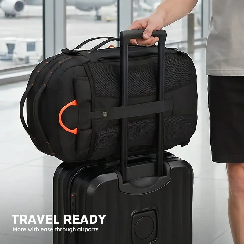 Expandable Travel Backpack 40L-50L – Laptop, Wet-Dry Compartment, Carry-On