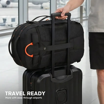 Expandable Travel Backpack 40L-50L – Laptop, Wet-Dry Compartment, Carry-On