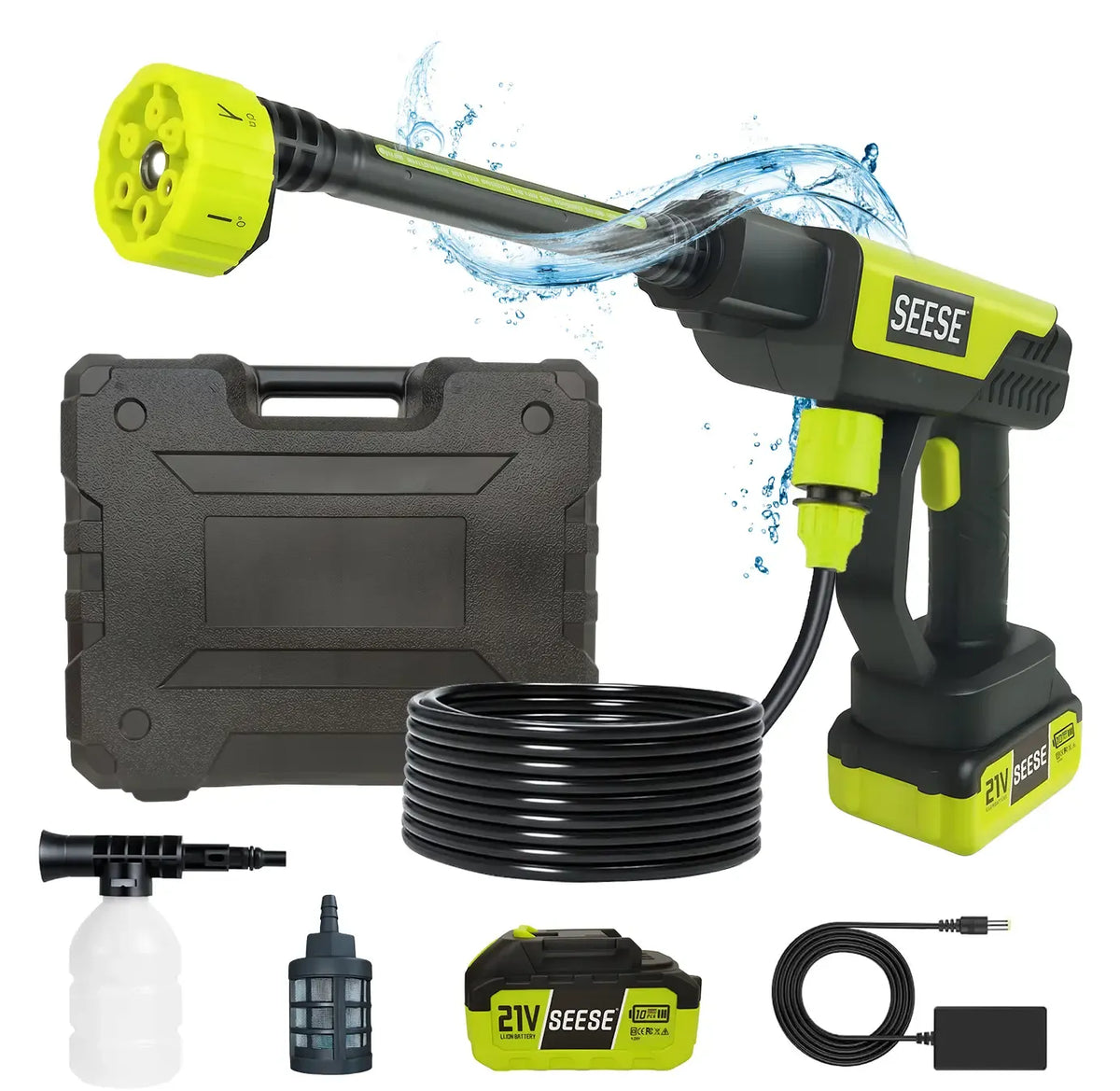 Cordless Portable Pressure Washer with Single Port Charger